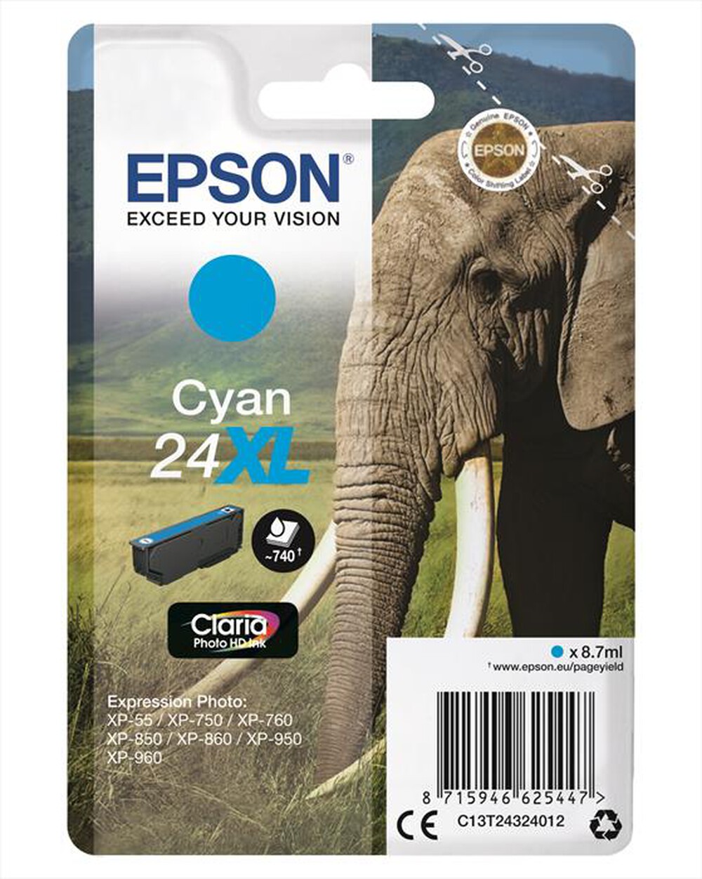 Immagine del prodotto EPSON - C13T24324022-Ciano