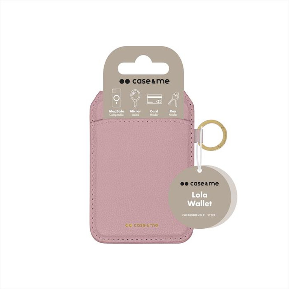 "CASEME - Cardholder MagSafe CMCARDMIRMSLP-Rosa chiaro"