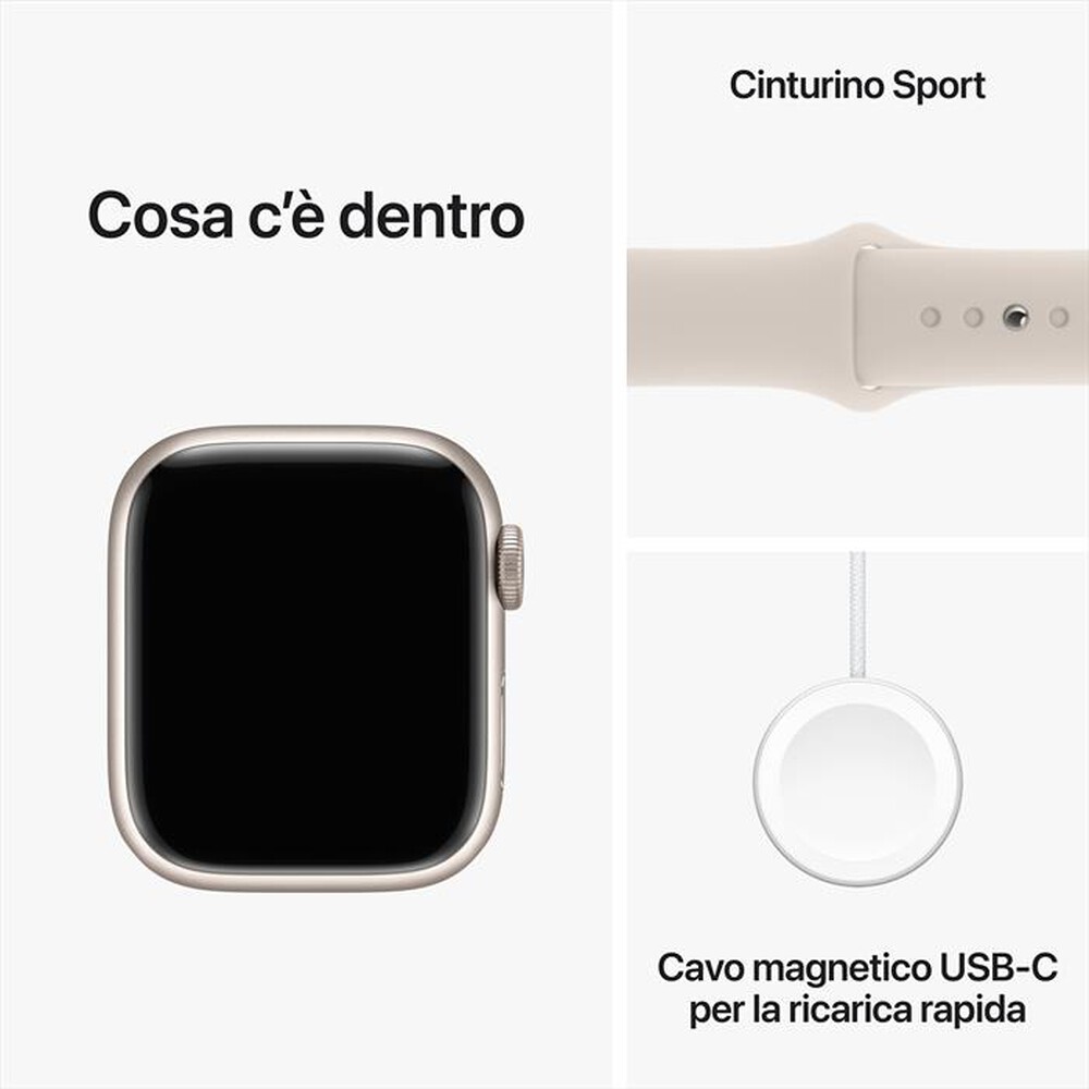"APPLE - Watch Series 9 GPS Cassa 41mm - M/L-Galassia"