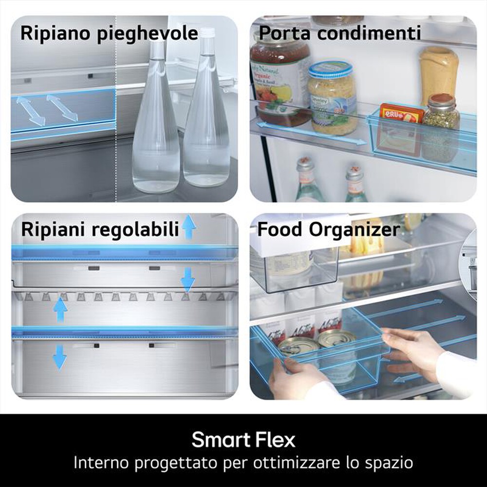 Immagine del prodotto LG - Frigorifero combinato GBBS323CPY Classe C 375lt-Argento