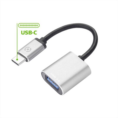 CELLY - PROUSBCUSBDS - ADAPTER TYPEC TO USB-Grigio