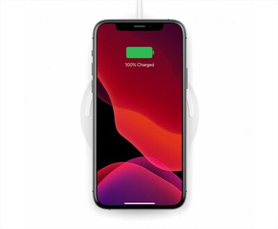 BELKIN - TAPPETINO DI RICARICA WIRELESS 10W CON ALIMENTATOR-Bianco