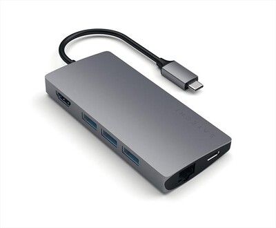 SATECHI - ADATTATORE USB-C MULTI-PORTA 4K ETHERNET V2-space grey