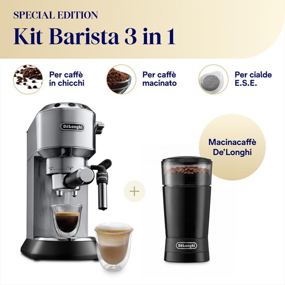 Immagine del prodotto DE LONGHI - Bundle Dedica EC685.M + Macinacaff&egrave; KG200-Metal / Black