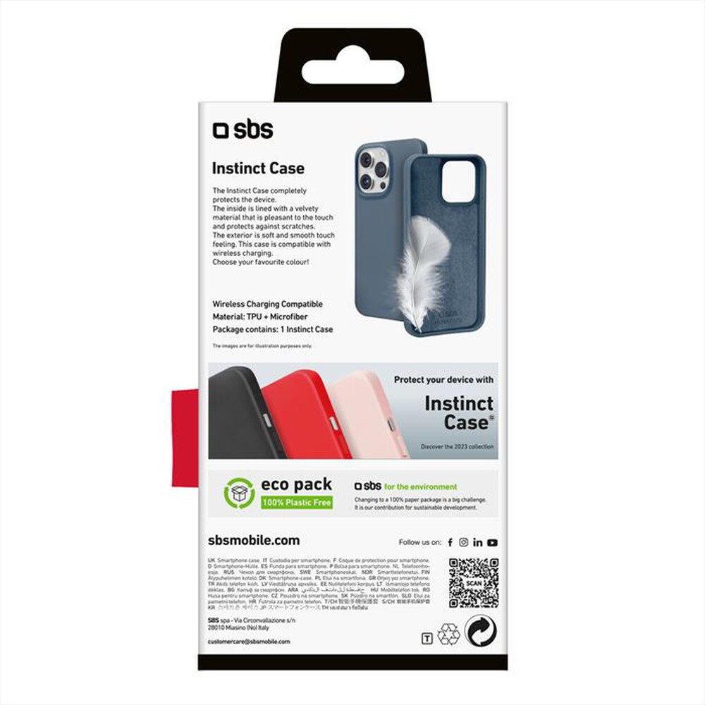 "SBS - Cover Instinct TEINSTIP1561PB per iPhone 15 Pro-Blu"