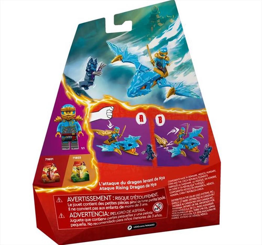 "LEGO - NINJAGO Attacco del Rising Dragon di Nya - 71802-Multicolore"