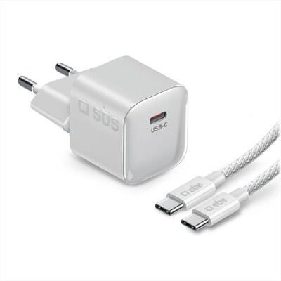 SBS - Caricatore da rete GaN mini TETRKITGAN1C20MINI-bianco