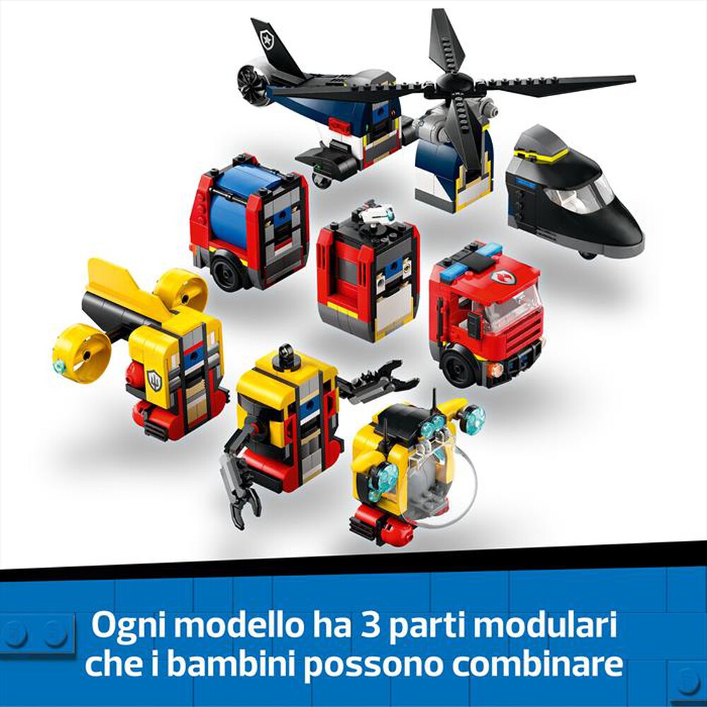 Immagine del prodotto LEGO - CITY Elicottero, autopompa e sottomarino 60462