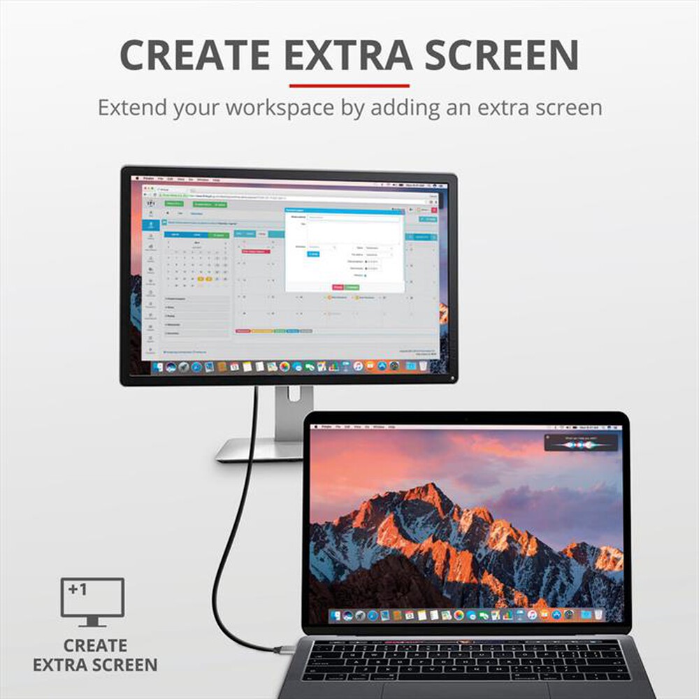 Immagine del prodotto TRUST - CALYX USB-C TO HDMI CABLE-Black/Grey