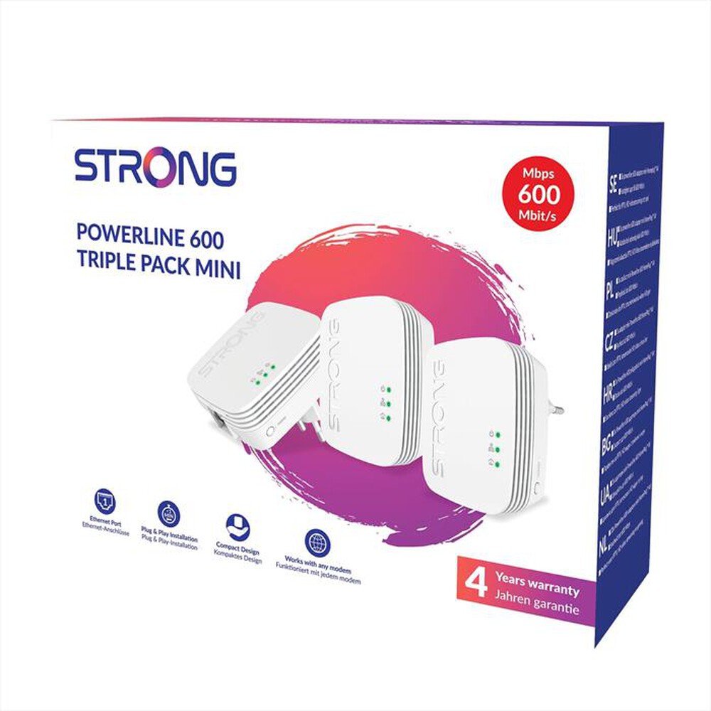 "STRONG - Powerline tre pezzi POWERL600TRIMINI-bianco"