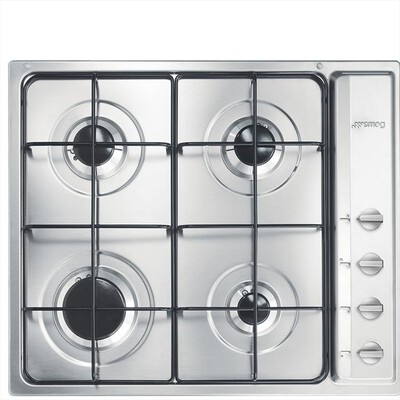 SMEG - Piano cottura a gas S64S 4 fuochi 58,5cm-Inox