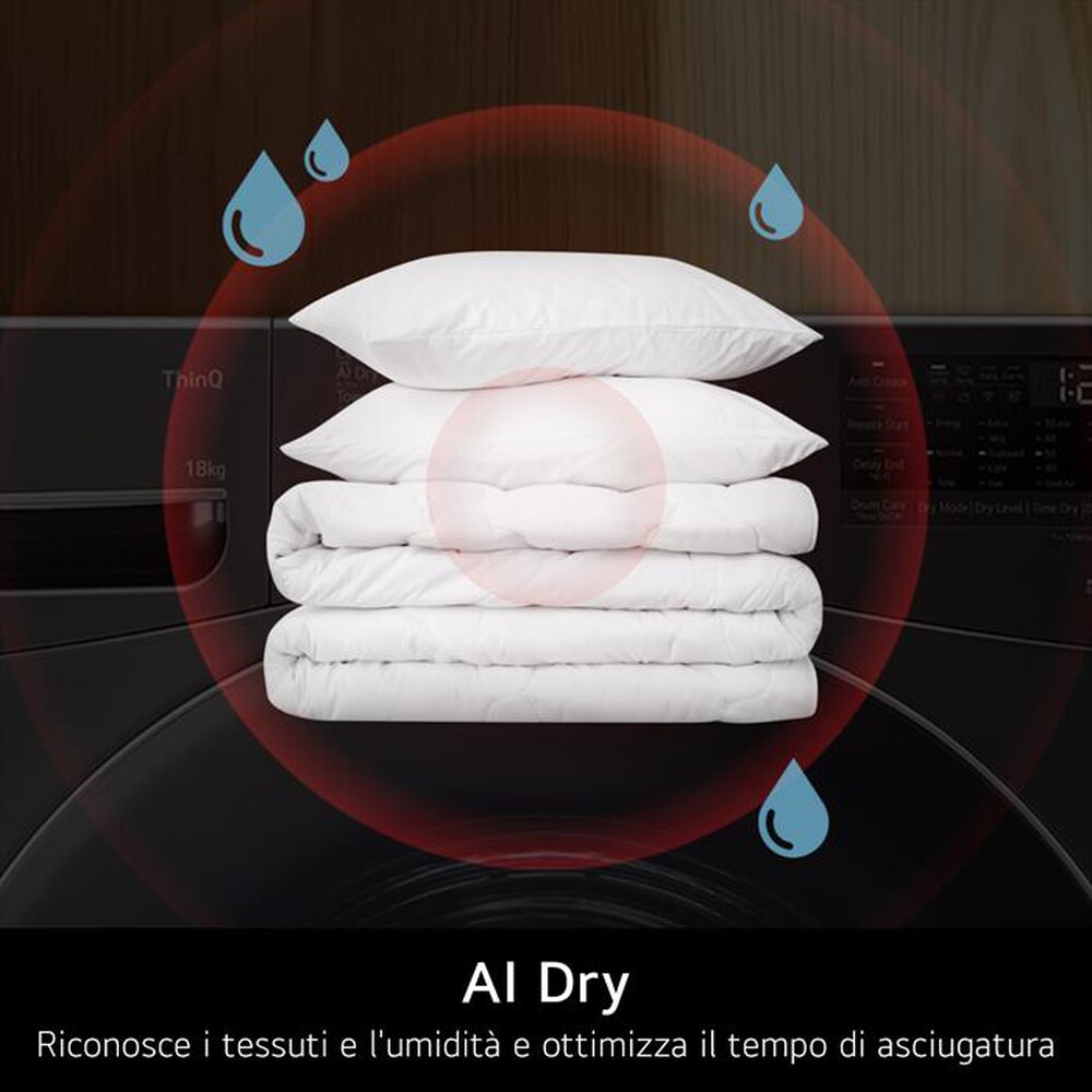 Immagine del prodotto LG - Asciugatrice RH18U8AVCW 18Kg Classe D-Bianco