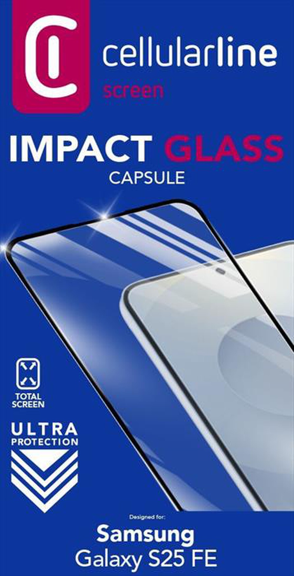 Immagine del prodotto CELLULARLINE - IMPACT GLASS CAPSULE per GALAXY S25 FE-Trasparente