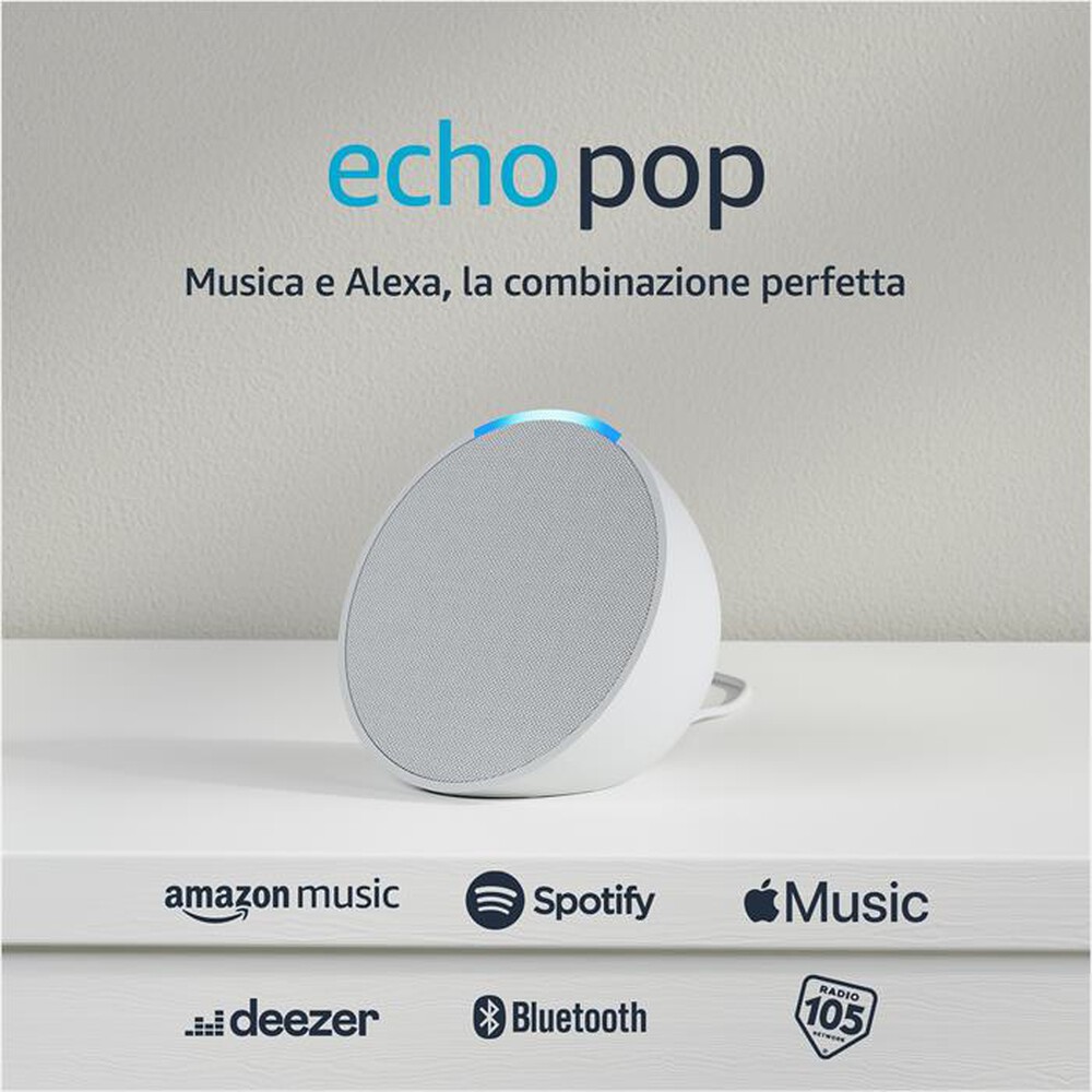 "AMAZON - Speaker ECHO POP (1. GEN.)-Bianco Ghiaccio"
