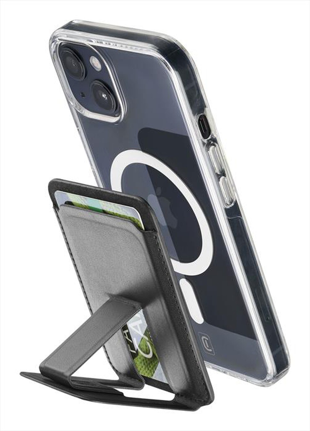 Immagine del prodotto CELLULARLINE - Portacarte magnetico con funzione stand MagSafe-Black