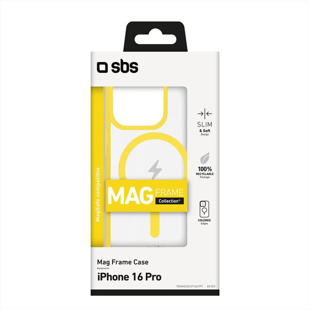 "SBS - Cover Mag Frame iPhone 16 Pro Max TEMAGCOLIP1667PY-Giallo"
