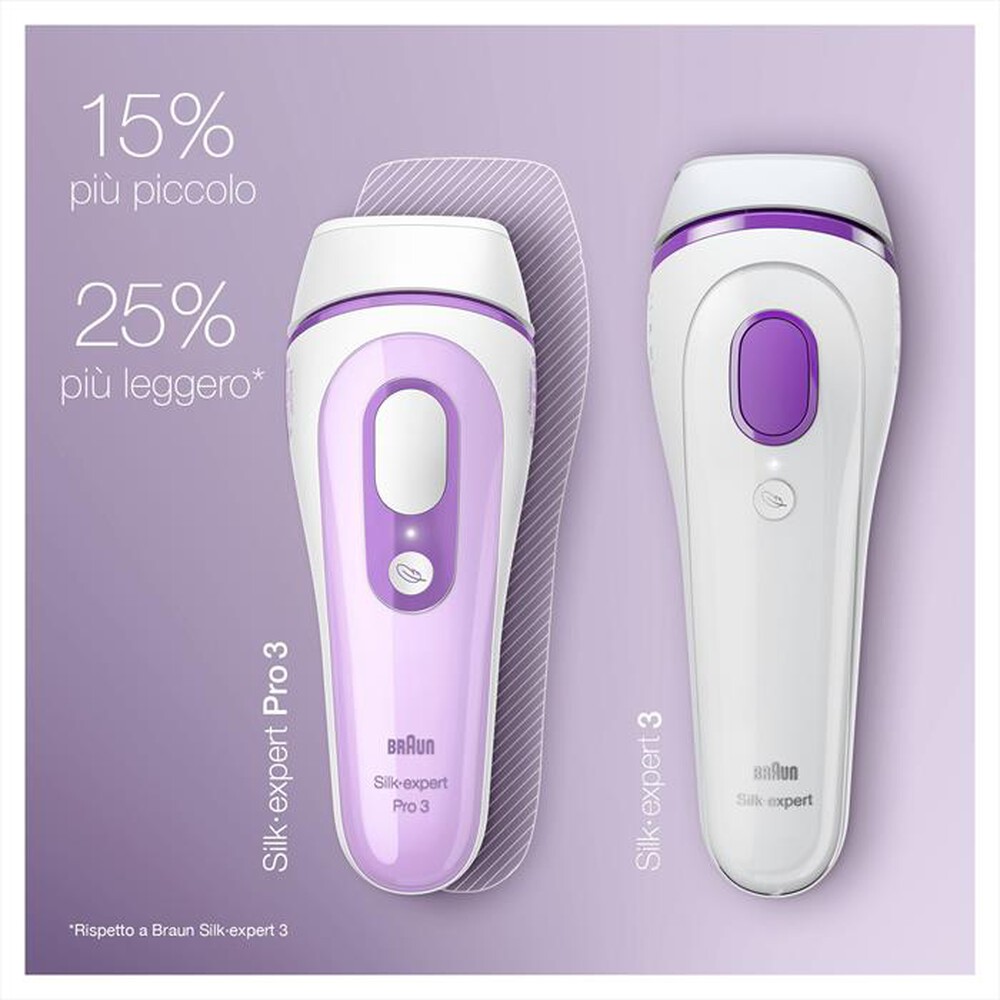 "BRAUN - Silk-Expert Pro 3 PL3011-Bianco/Lilla"