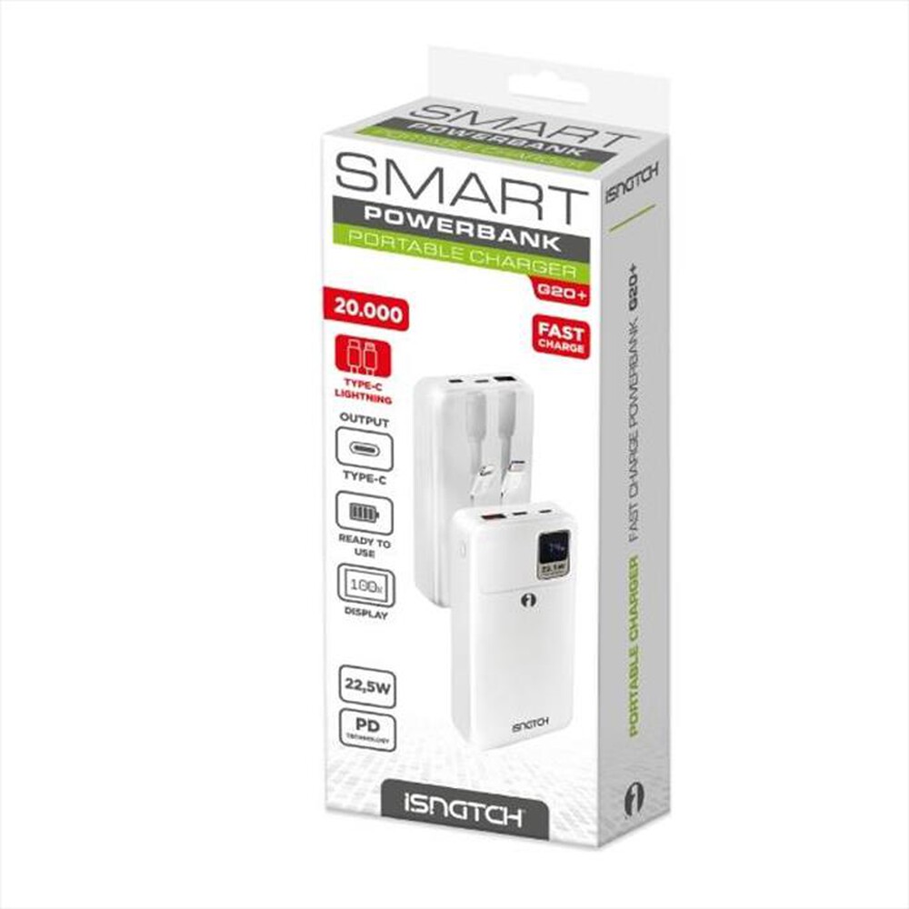 Immagine del prodotto ISNATCH - Power bank 20000mah 34380022-Bianco