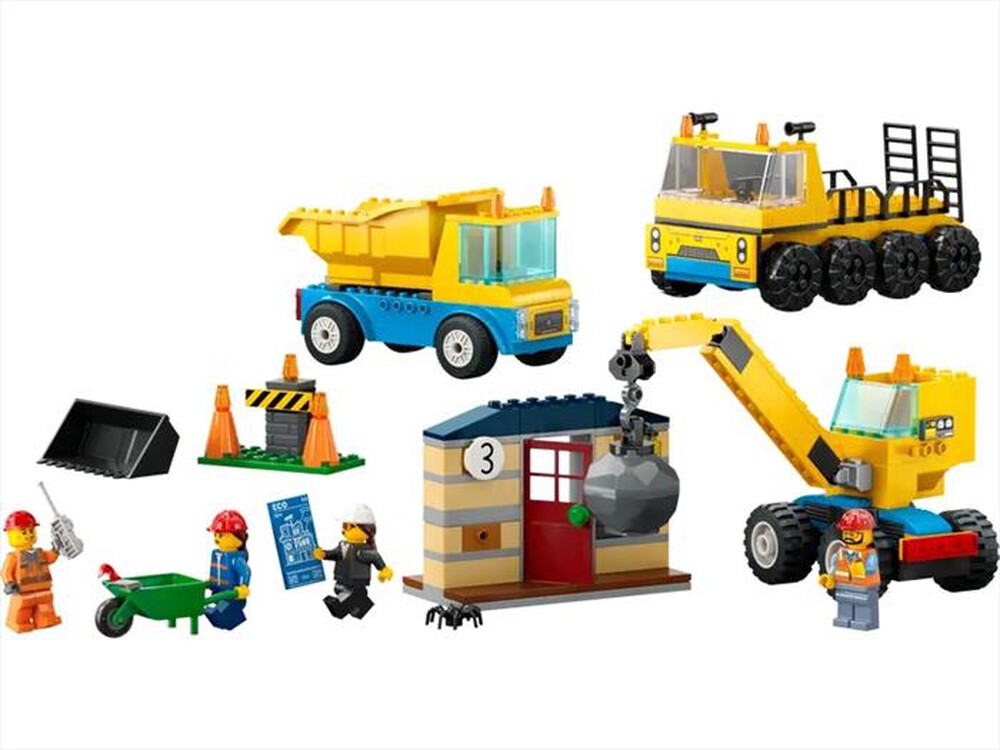"LEGO - CITY Camion da cantiere e gru - 60391-Multicolore"