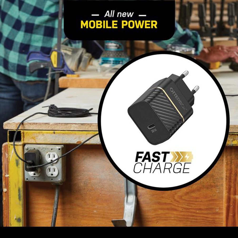 "OTTERBOX - CARICATORE DA MURO USB-C 30W-Nero"