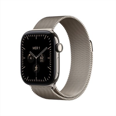 APPLE - Watch Series 12 GPS + Cellular 42mm Titanio-Loop milanese Naturale