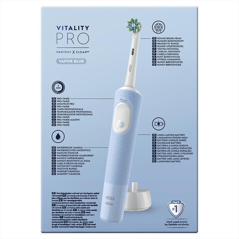 "ORAL-B - Spazzolino elettrico PW VITALITY PRO DUO HBOX-Blu, Nero"