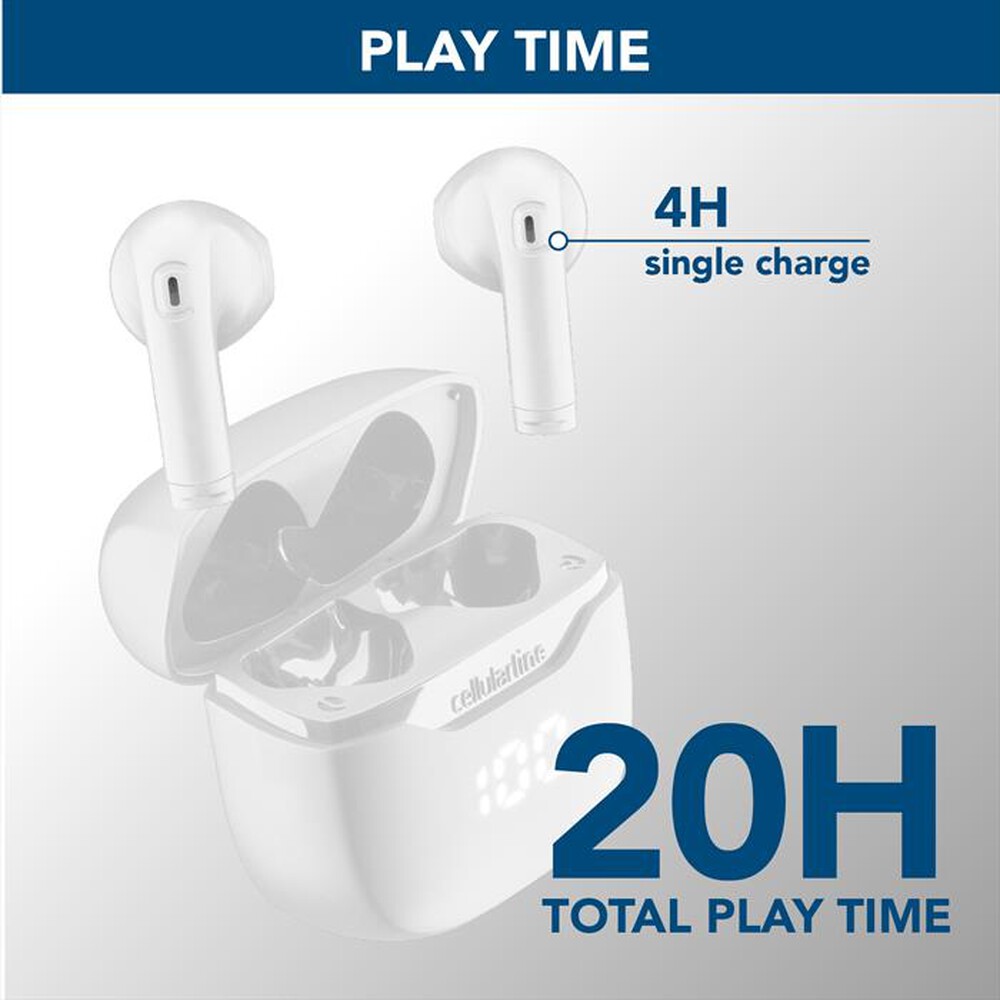 "CELLULARLINE - CORE AURICOLARE BLUETOOTH TWS BIANCO-Bianco"