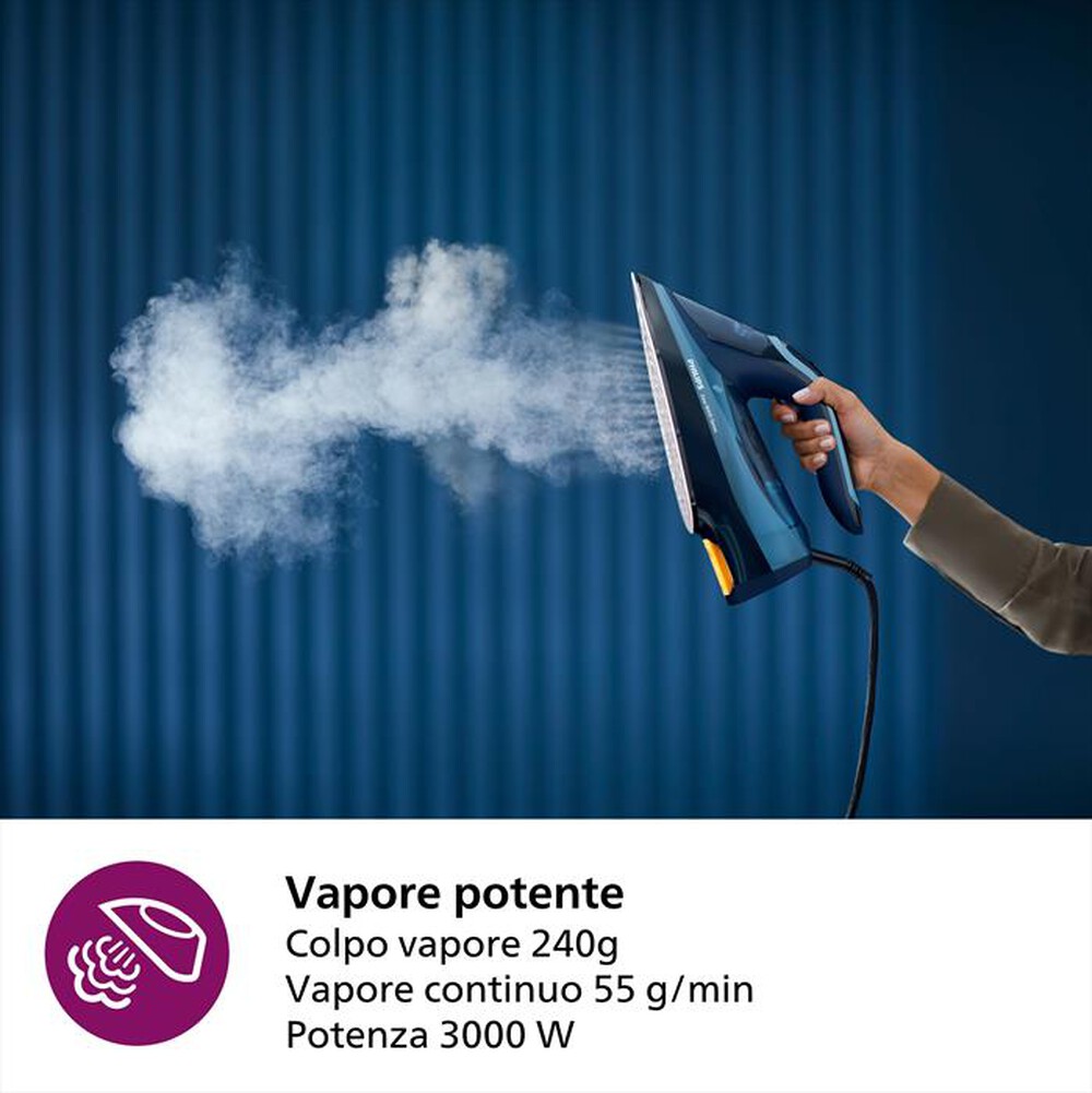 "PHILIPS - Ferro da stiro vapore AZUR SERIES 8000 DST8020/20-Blue"