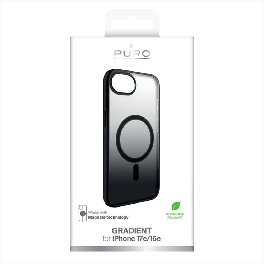 Immagine del prodotto PURO - Cover in TPU+PC "GRADIENT" Magsafe per iPhone 16e-Nero