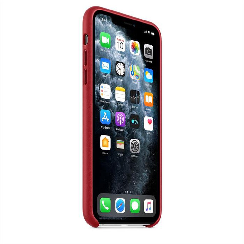 "APPLE - Custodia in pelle per iPhone 11 Pro Max-Rosso"