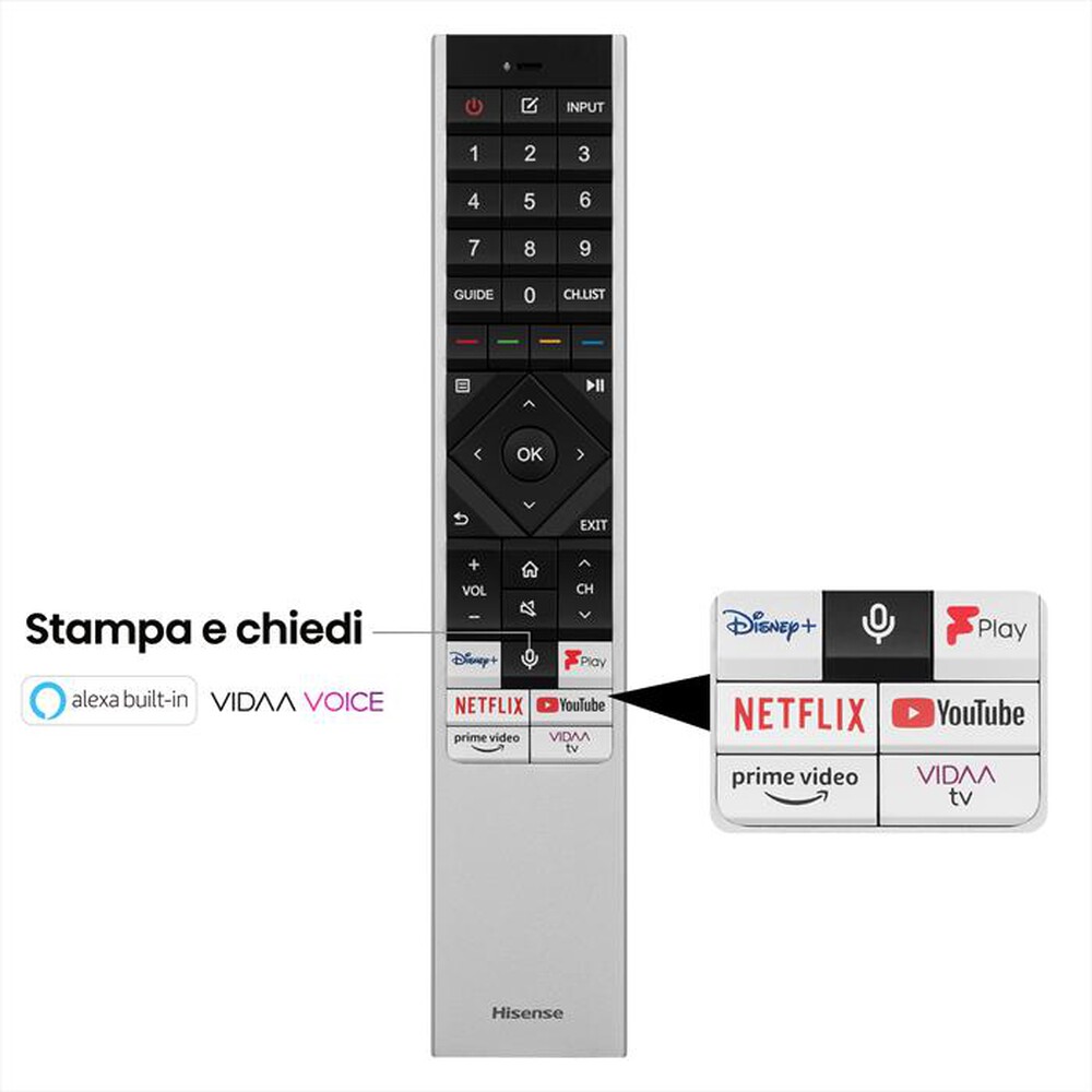 "HISENSE - Smart TV MINI LED UHD 4K 55\" 55U79KQ-Metal Dark Grey"