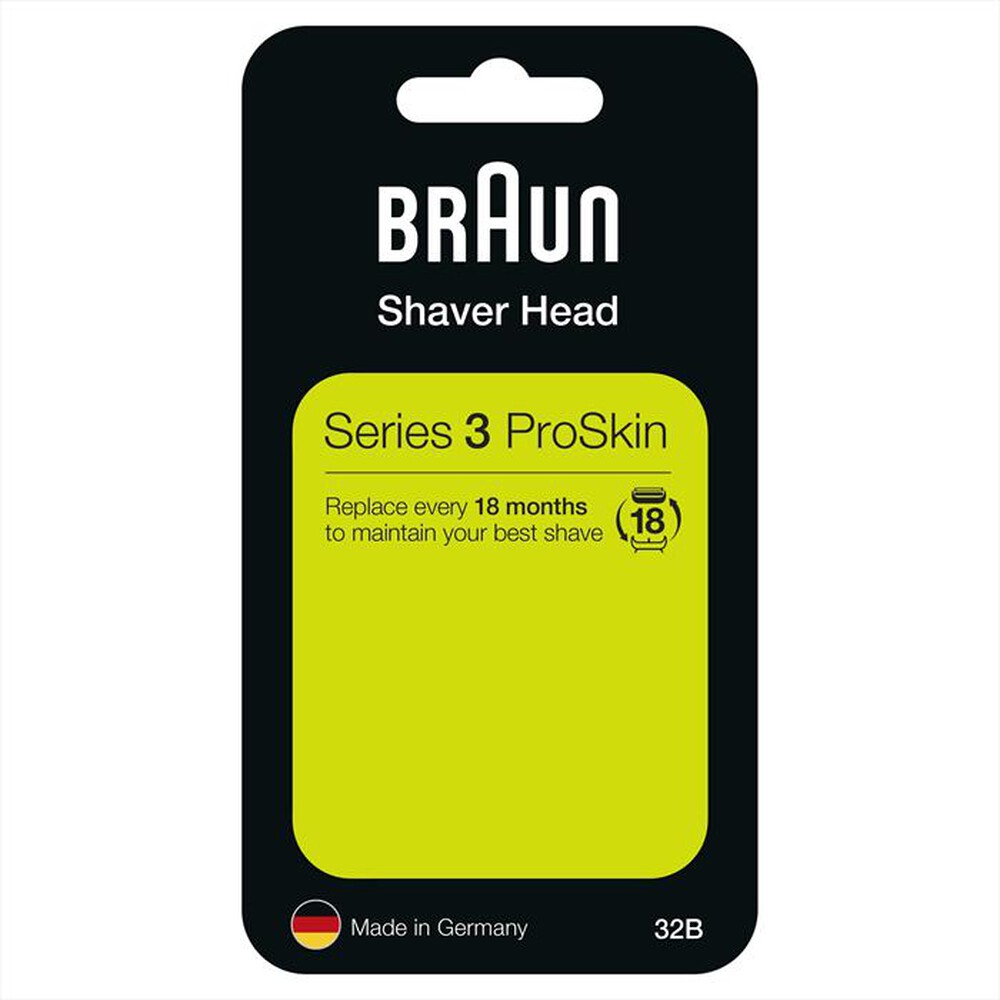 "BRAUN - Testina di ricambio per rasoio Series 3 32B-Nero"