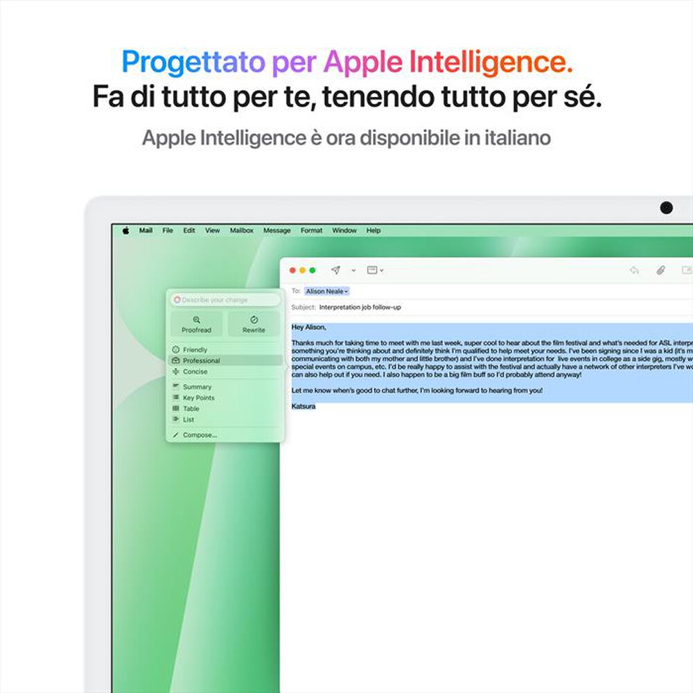Immagine del prodotto APPLE - iMac Retina 24" 4.5K M4 Core 10 CPU 10 GPU 256GB-Verde