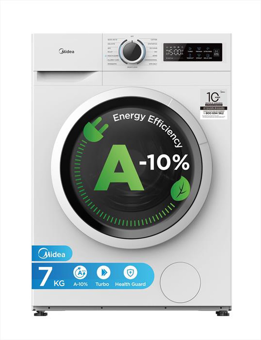Immagine del prodotto MIDEA - Lavatrice MF110W70BA10/W-IT 7 Kg Classe A-Bianco