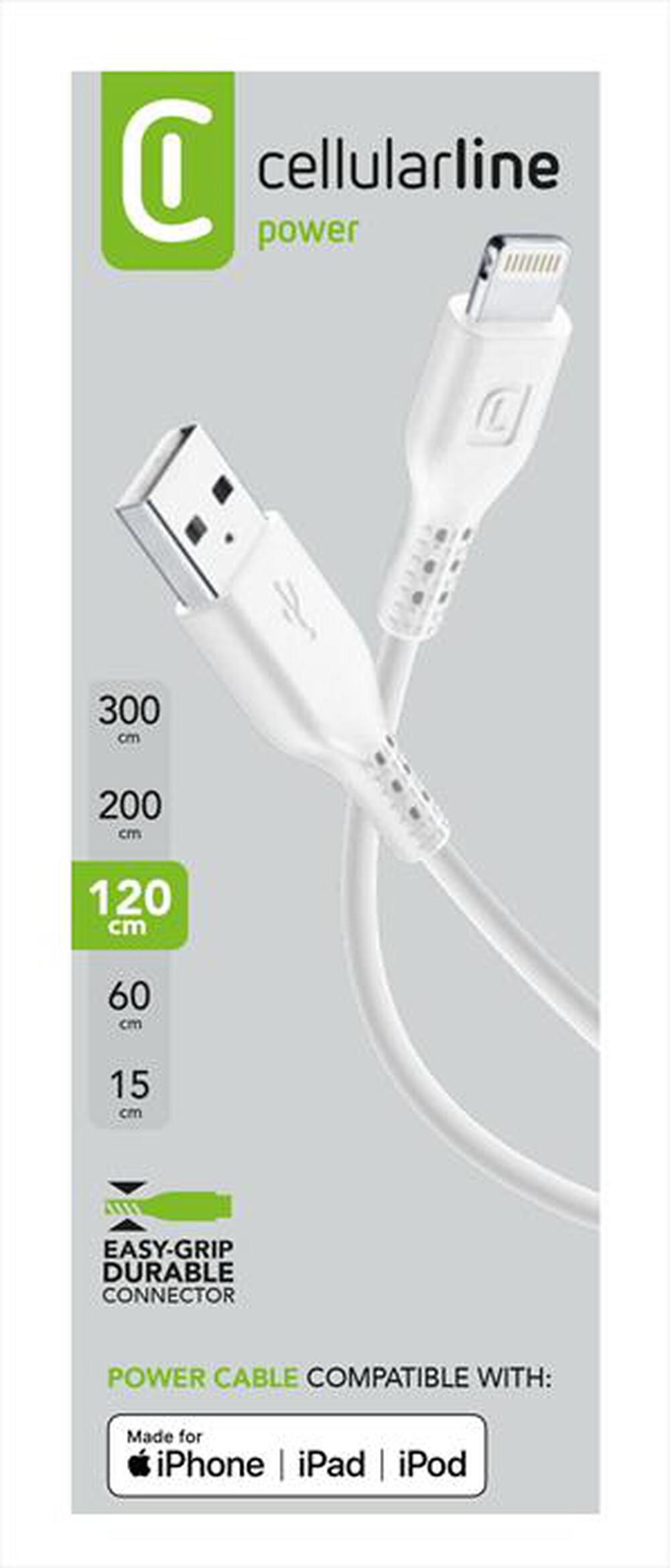 Immagine del prodotto CELLULARLINE - USBDATACMFIIPD2MW Cavo per Apple ipad Air-Bianco