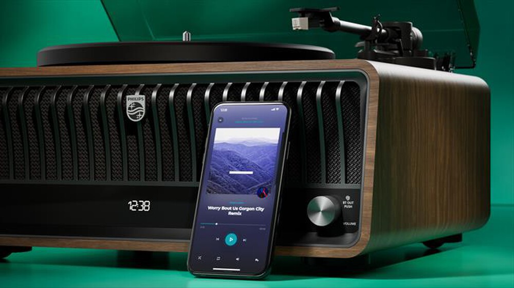 Immagine del prodotto PHILIPS - Giradischi a cinghia 2 velocit&agrave; R&eacute;tro TAV9000D/10-Brown