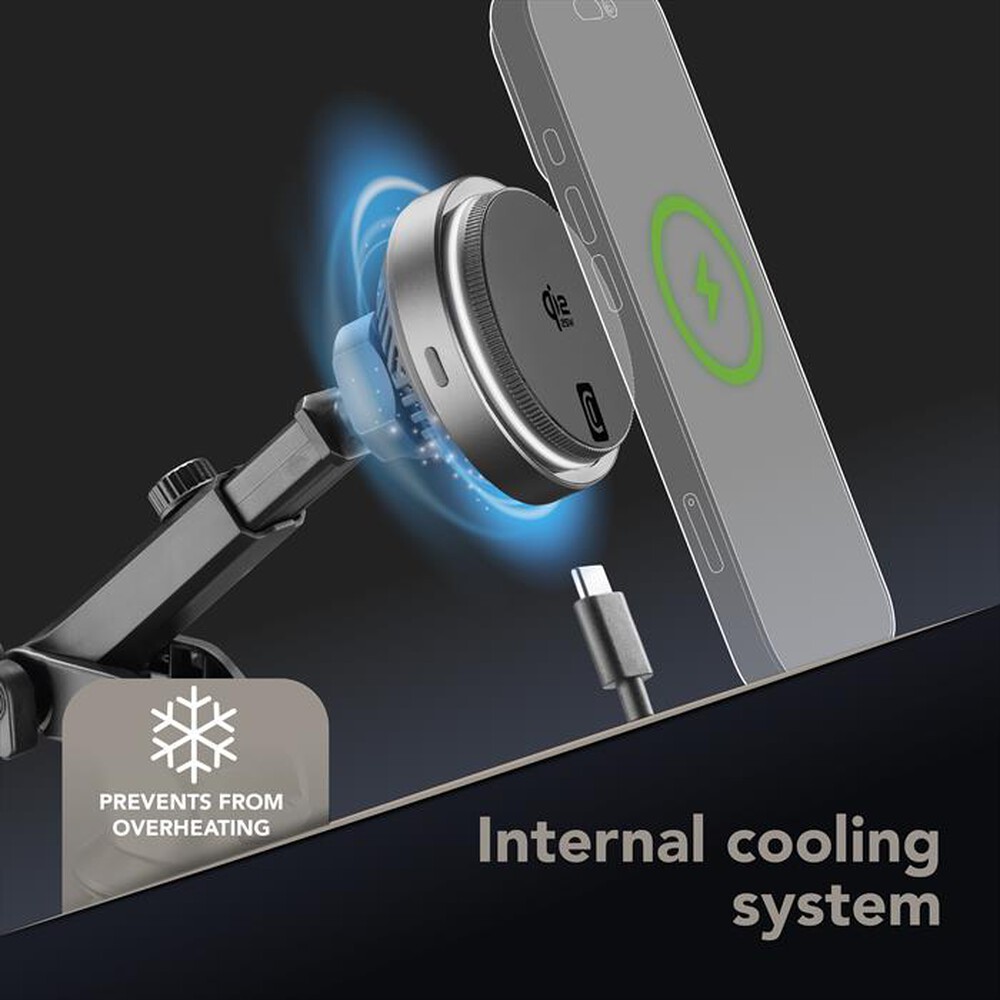 Immagine del prodotto CELLULARLINE - Supporto auto FREEZE MAG QI2 25W-Nero