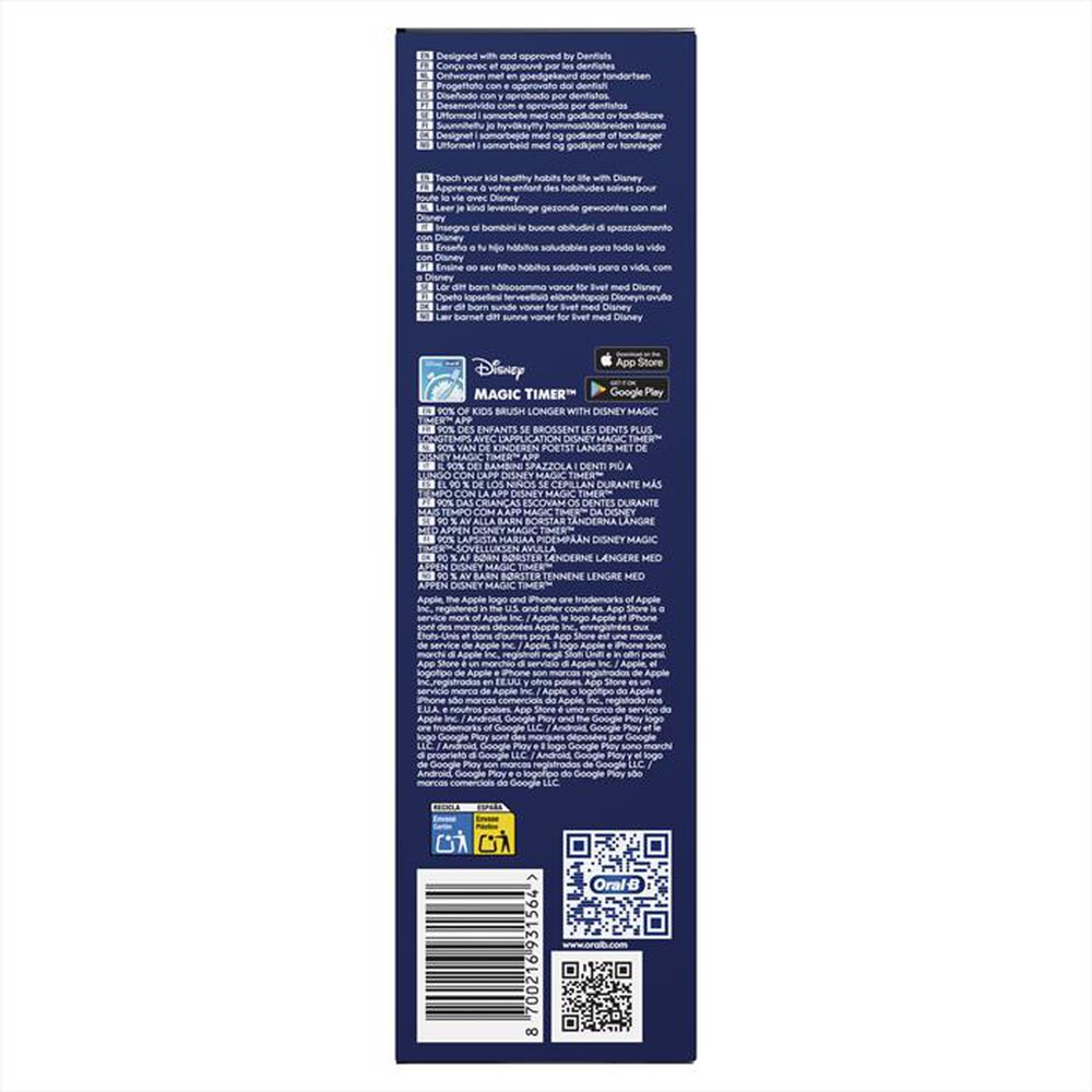 Immagine del prodotto ORAL-B - Spazzolino IOS2K.1I9.K FBNLSENOR SBL STITCH HBOX-CELESTE