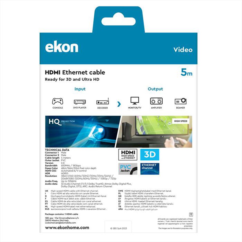 Immagine del prodotto SBS - ECVHDMI50MMK-Nero