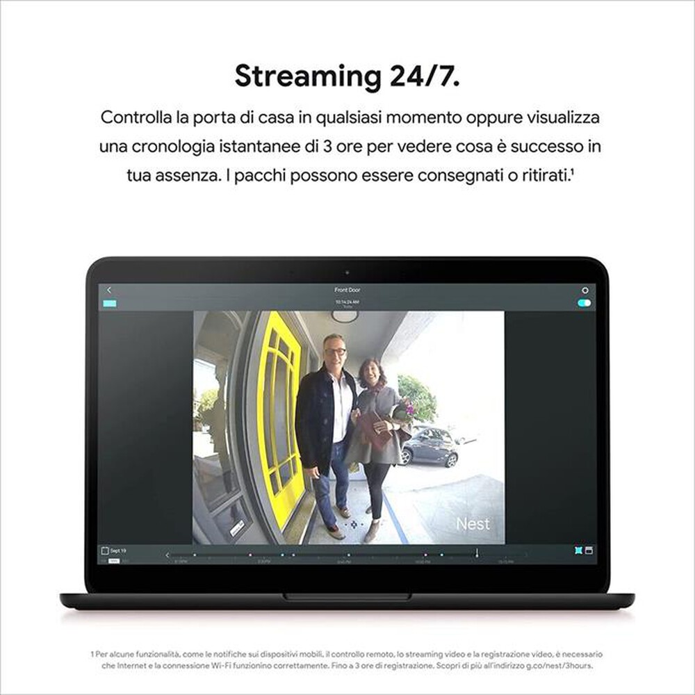 "GOOGLE - NEST DOORBELL (CON CAVO)-Nero"