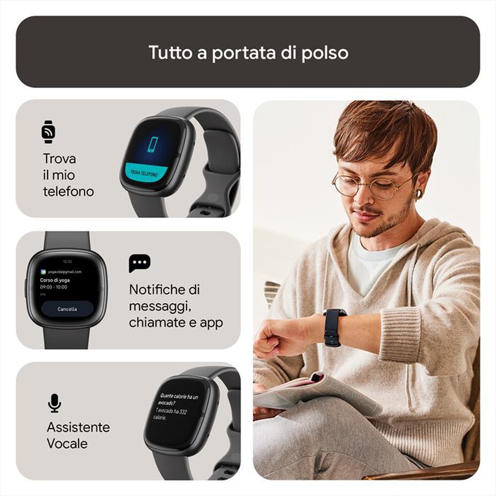 "FITBIT - SENSE 2 - FB521BKGB-GRAFITE/ALLUMINIO GRAF"