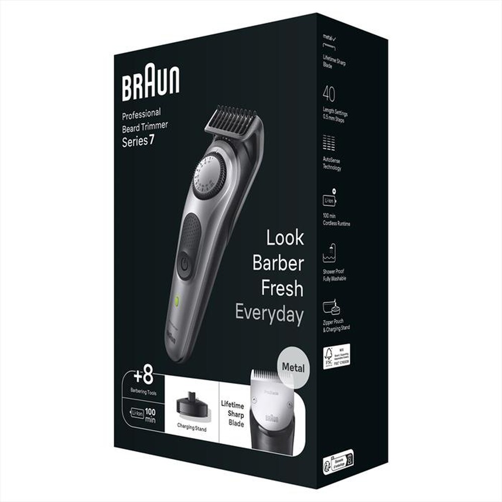 Immagine del prodotto BRAUN - Regolabarba BT7420-Black / Spc Grey