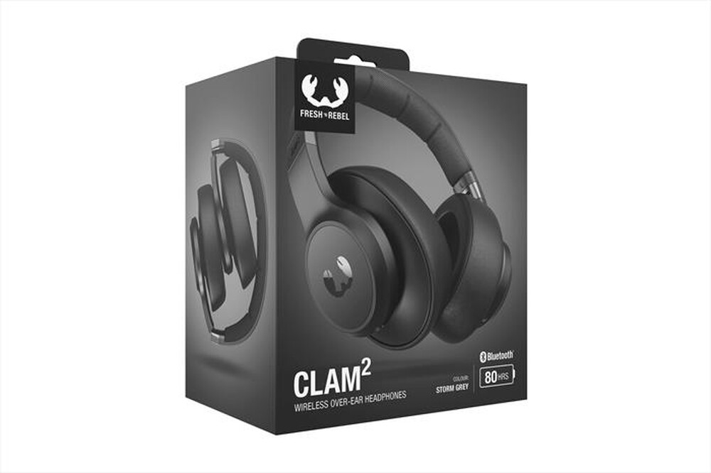 "FRESH'N REBEL - Cuffie a padiglione chiuso CLAM 2-STORM GREY"