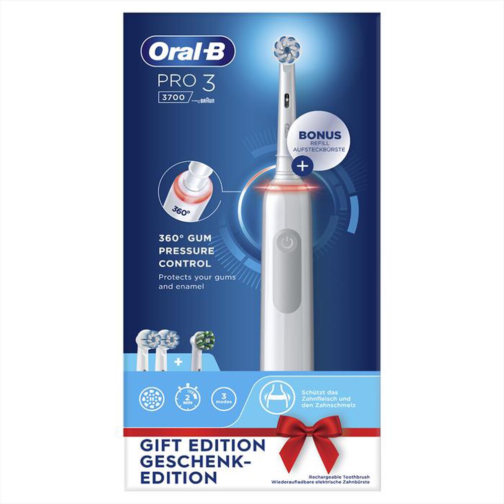 "ORAL-B - Spazzolino elettrico PRO 3 3700-Bianco"