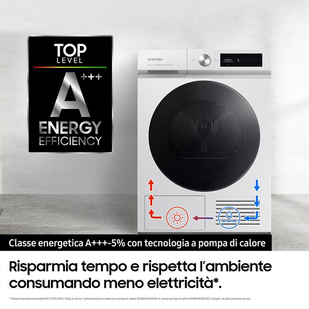 "SAMSUNG - Asciugatrice DV90BB7445GBS3 9 Kg Classe A+++-BLACK"