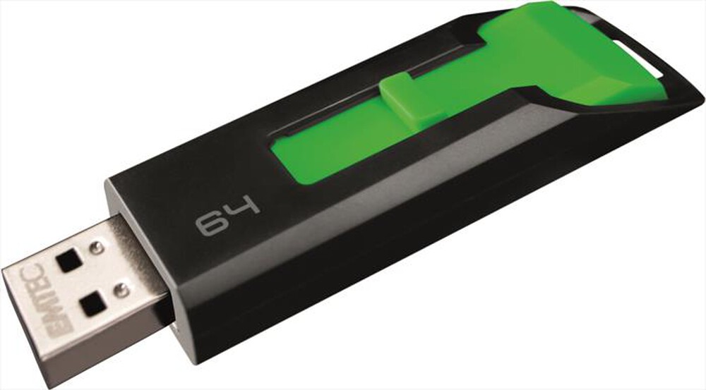 "EMTEC - EMTEC SLIDE C450 64GB-Nero/Verde"