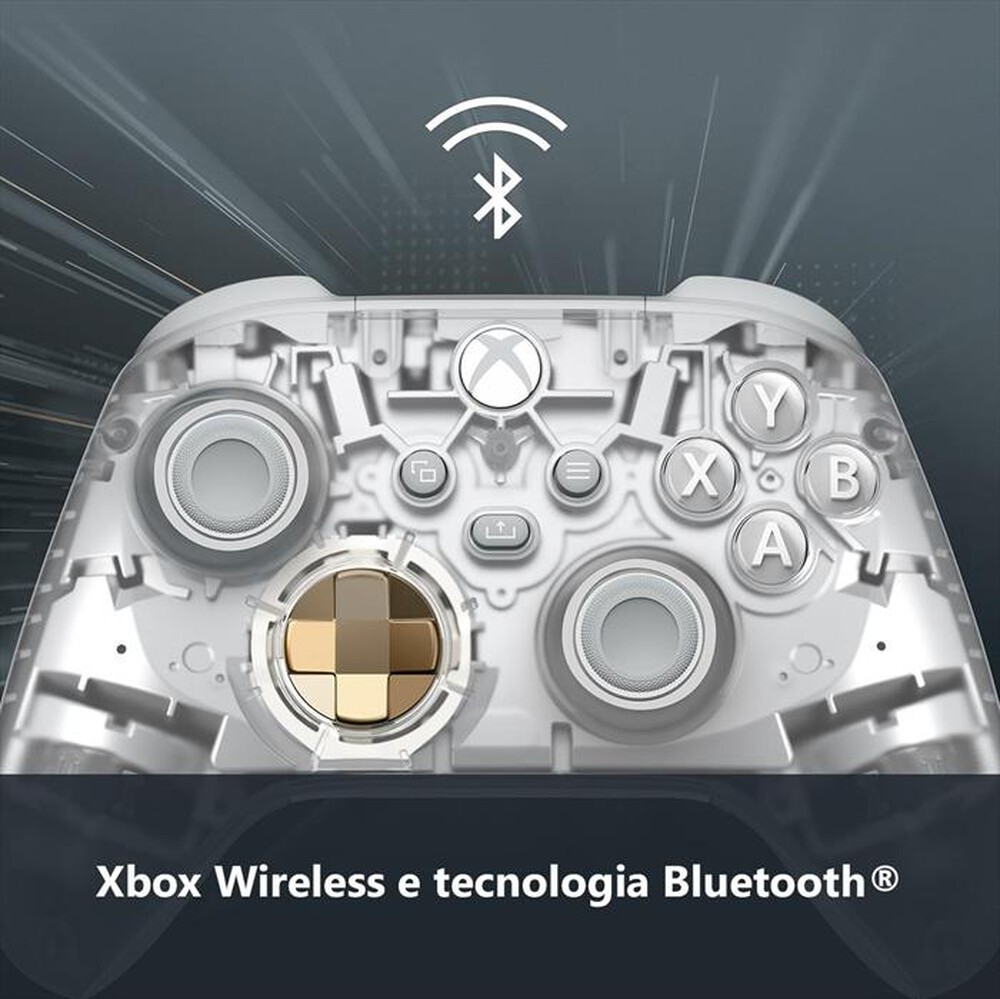"MICROSOFT - WIRELESS CONTROLLER – GHOST CIPHER SPECIAL ED-Bianco e oro"