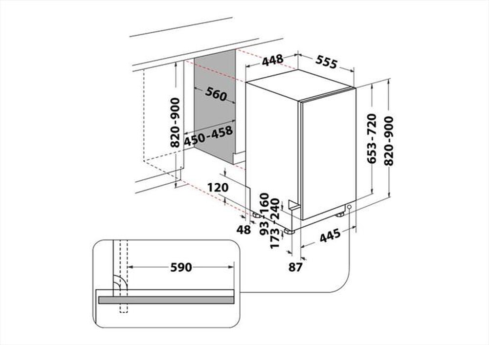 "INDESIT - Lavastoviglie DI9E 2B10 Classe F 9 coperti"
