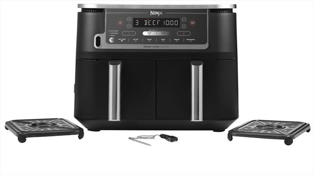 "NINJA - Friggitrice ad aria DUAL ZONE MAXPRO DA 9,5L-nero"