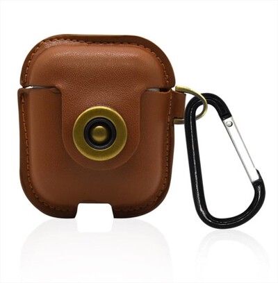 AAAMAZE - CUST.AIRPODS.LEATH.-Honey Brown